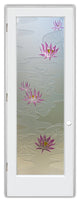 Interior Prehung Door or Interior Slab Door - Lily Pads & Lotus - Primed -...