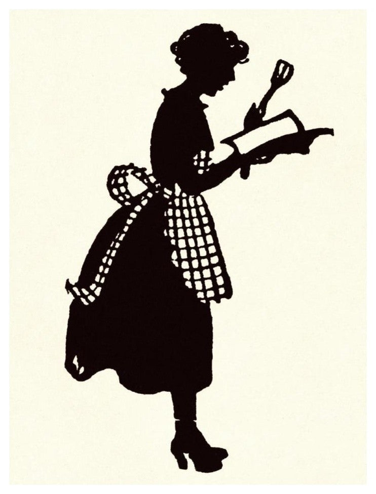 "Homemaker Reads a Recipe Book" Digital Paper Print by Maxfield Parrish, 26"x34"