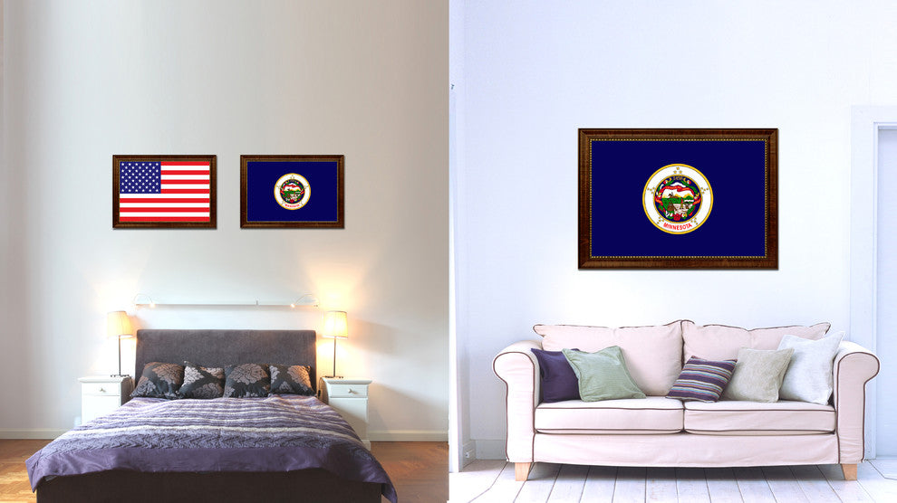 Minnesota State Flag Canvas Print, 27"x39"