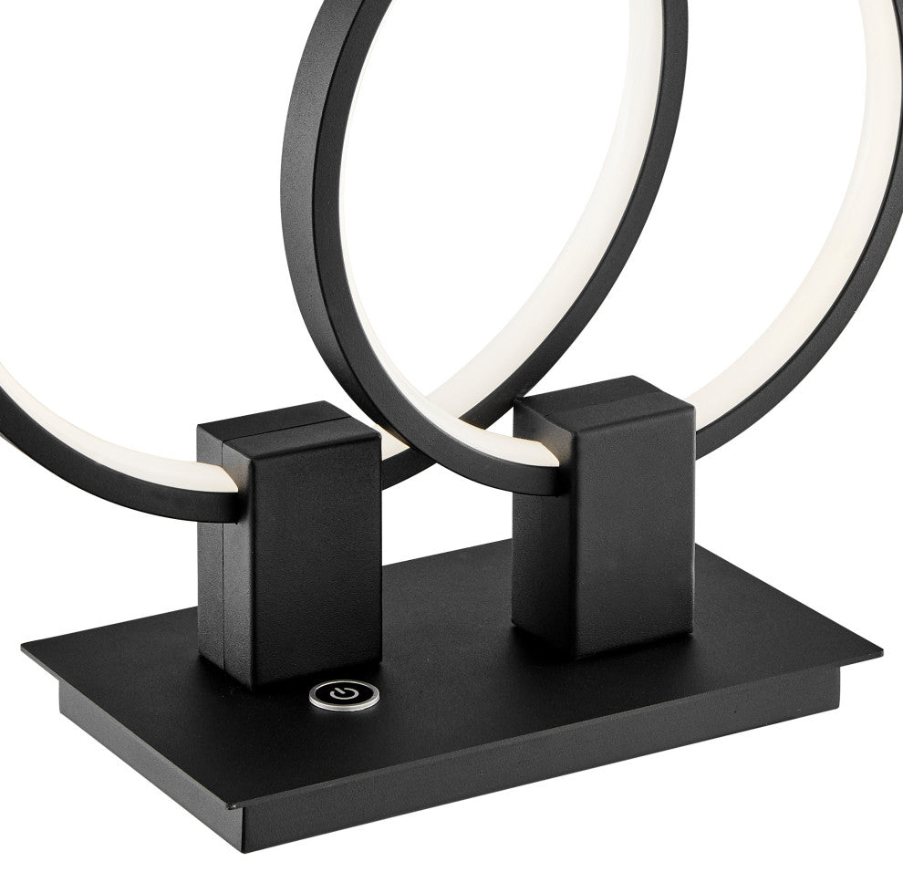 Hong Kong Dimmable Integrated LED Short Table Lamp, Matte Black