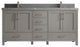 Malibu 72 Double Sink Bath Vanity in Elephant Skin Gray 2" Piatra Gray