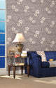 Blooming Blossom Wallpaper, Stone Gray