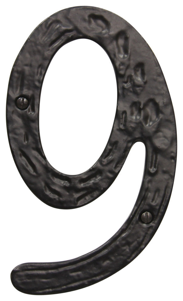 RCH Hardware Iron Vintage Classic House Number, 6", Black, 9