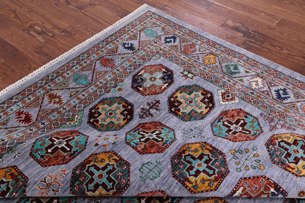 Handmade Bokhara Wool Rug 8' 1" X 11' 0" - Q12777