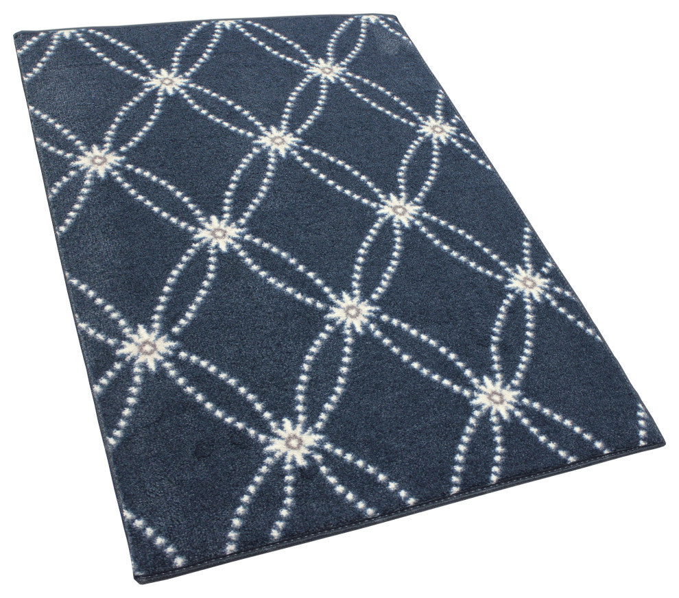 Ribbon Pattern 3/8 Thick Indoor Area Rug Carpet, Slate, 4x8