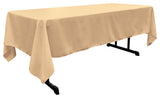 LA Linen Rectangular  Polyester Poplin Tablecloth, Khaki, 60"x120"