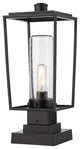 Z-LITE 594PHMS-SQPM-BK 1 Light Outdoor Pier Mounted Fixture, Black