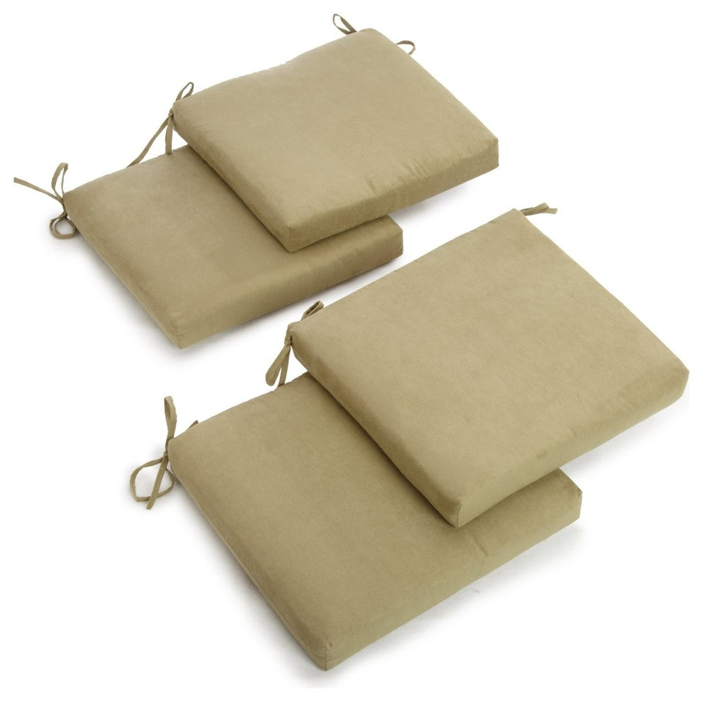 20"x19" Polyester Chair Cushion, Set of 4, Sage