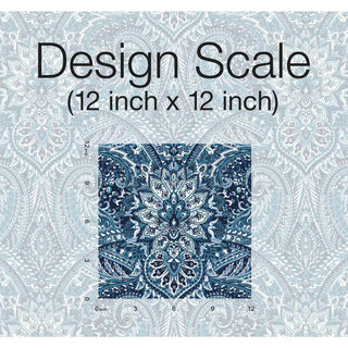Blue & Grey Swept Away Peel & Stick Wallpaper