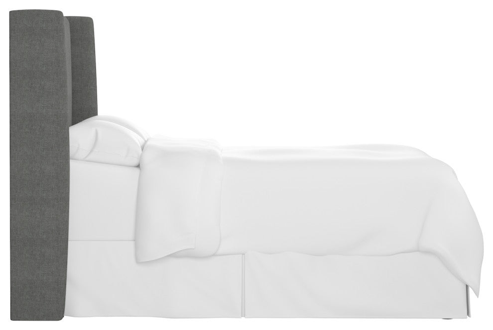 Maxwell Cal King Square Wingback Headboard, Zuma Charcoal