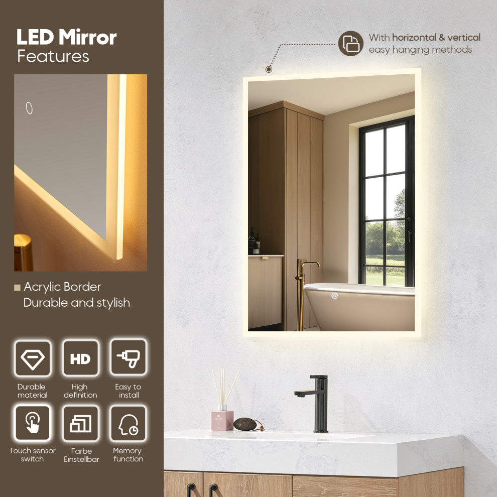 Alistair Vanity, North American Oak, Matte Black Hardware, 36", With Mirror