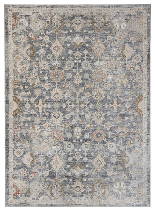 Fairmont Mella Area Rug, Dark Gray, 5'3" x 7'10", Bordered