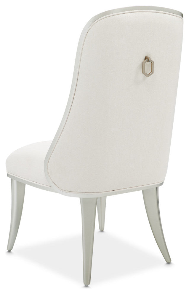 Penthouse Dining Side Chair, Frosted Linen/Silver Mist