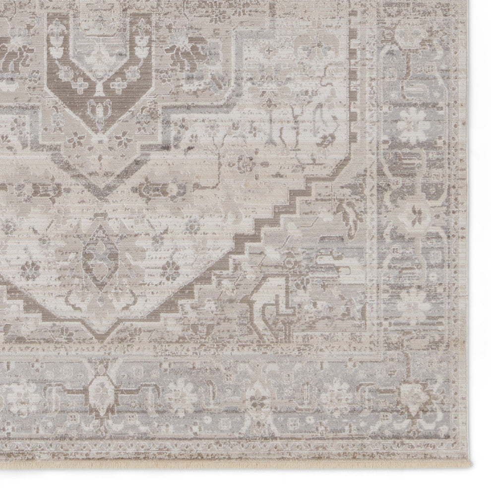 Vibe by Jaipur Living Venn Medallion Taupe/ Silver Runner Rug 3'X8'