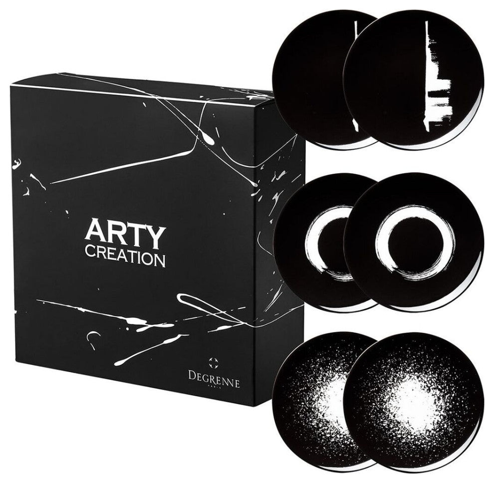 Degrenne Arty Creation Round Plate 8" | Set of 6