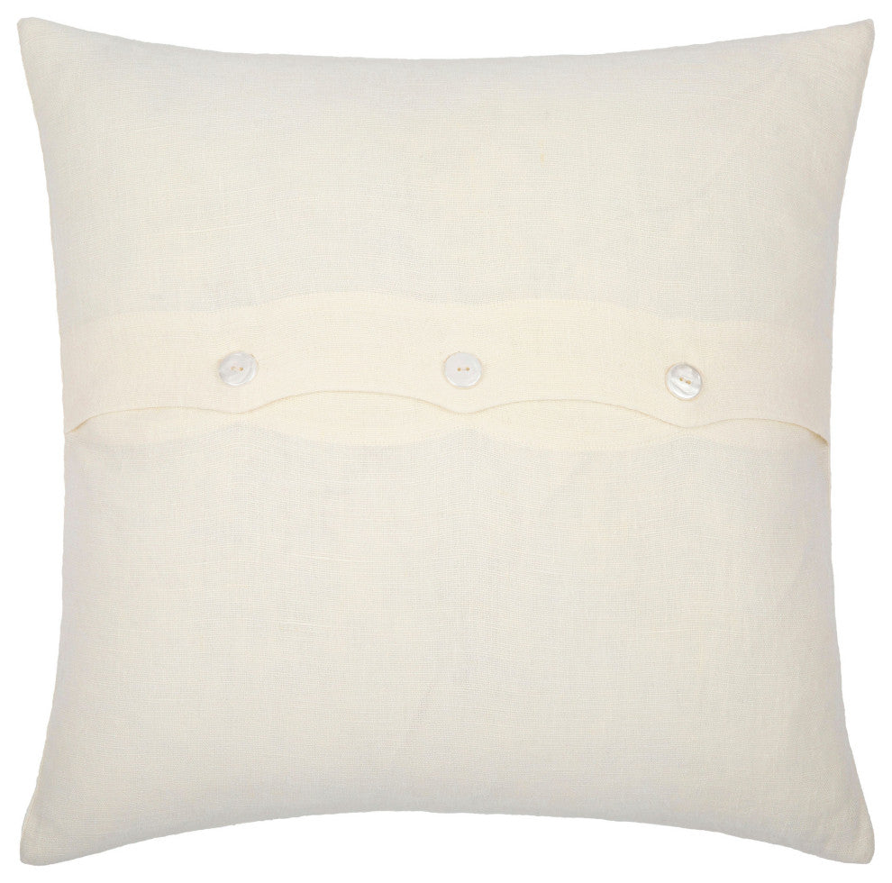 Surya Lsp-001 Cream Pillow Shell With Down Insert 20"H X 20"W