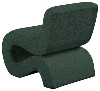Desiree Boucle Fabric Upholstered Accent Chair, Green