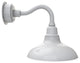 12in.  White Gooseneck Barn Light with Chic Arm