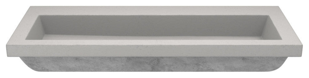 Trough 4819 Bathroom Sink, Ash, No Faucet Holes