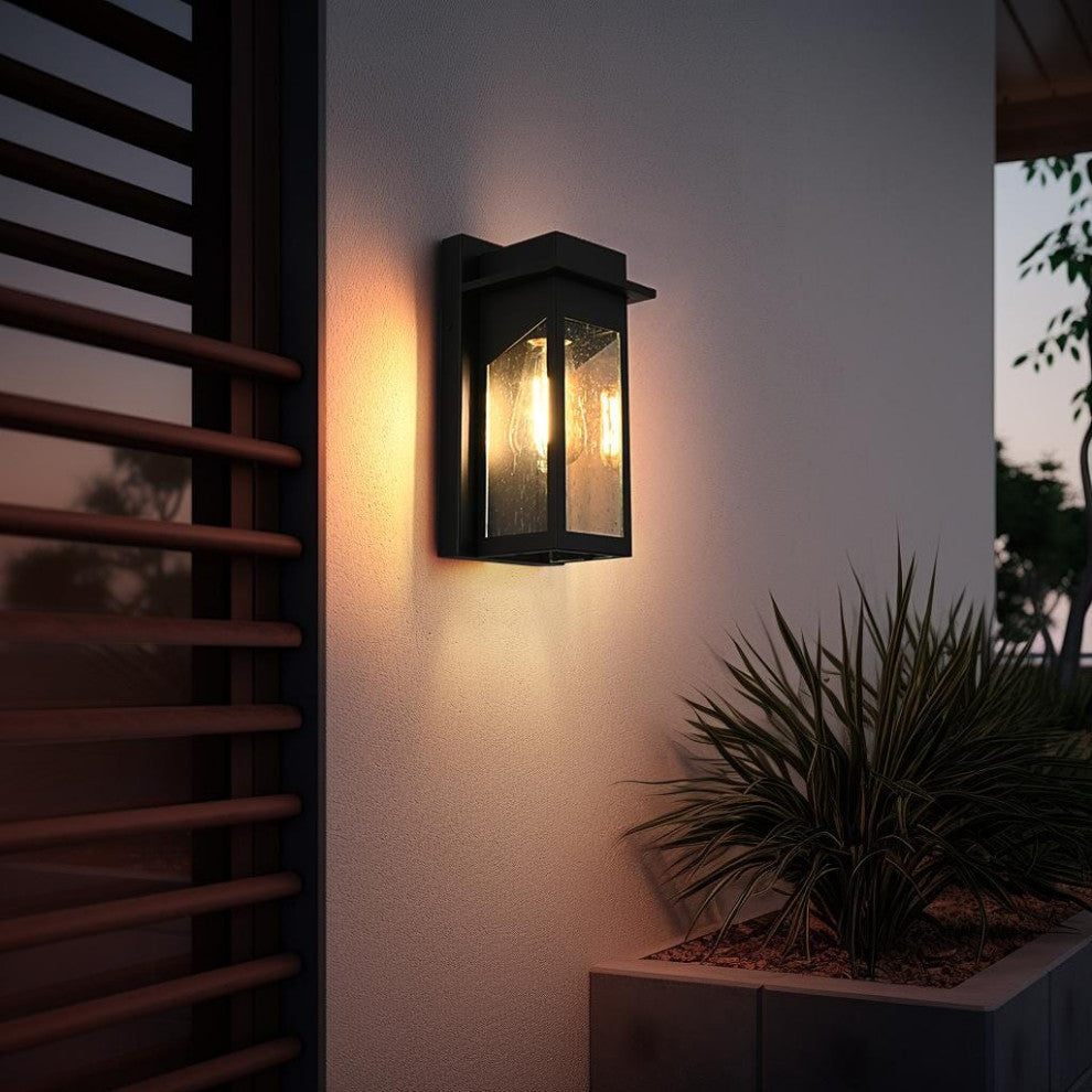 Home Living 5" Outdoor Wall Sconce, Black