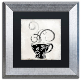 Color Bakery 'Silver Brewed 2' Matted Framed Art, Silver Frame, Black Mat, 11x11