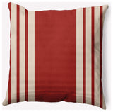 18" x 18" Stripe Indoor/Outdoor Polyester Throw Pillow, Maple Red