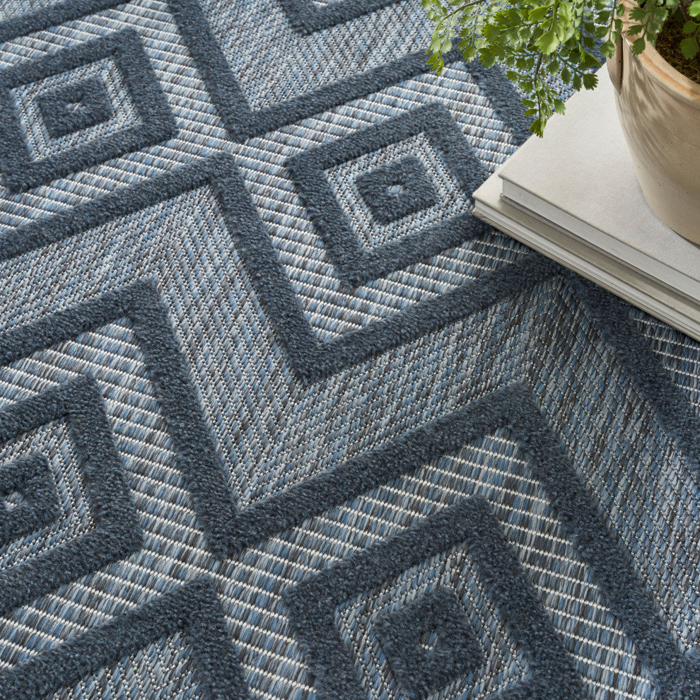 Nourison Versatile 4' x 6' Navy Blue Modern Area Rug