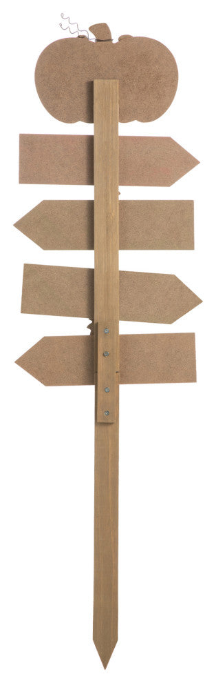 41.75"H Fall Wooden Pumpkin Patch Yard Stake