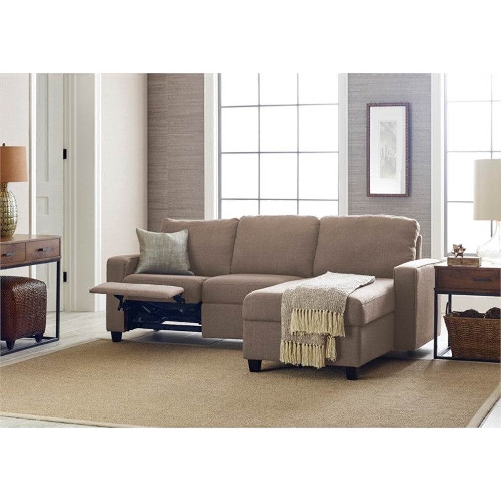 Serta at Home Palisades Right Facing Reclining Sectional in Beige