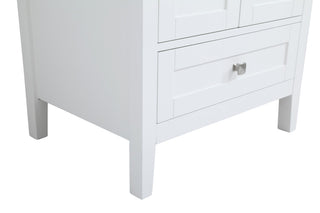 24" Single Bathroom Vanity Set, White, White, 24