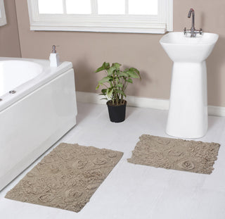 Modesto Bath Rug Bath Rug Set, Machine Wash, 2 Piece Set, Linen