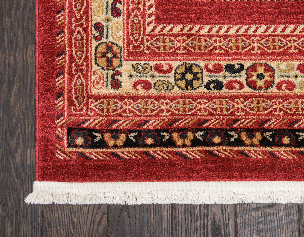 Unique Loom Rust Red Pasadena Fars 4' 0 x 6' 0 Area Rug