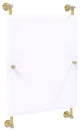 Carolina Crystal Frameless Rail Mounted Mirror, Unlacquered Brass