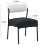 Jolene Cream and Black Linen Dining Chair, Set of 2