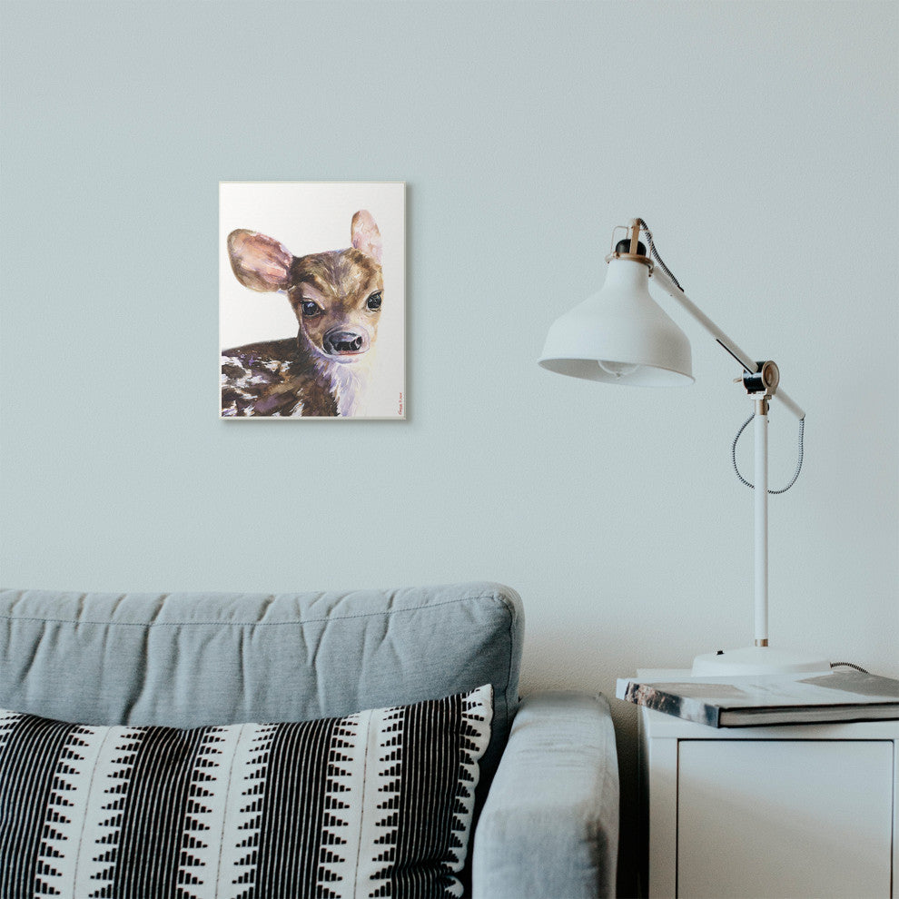 Cute Baby Deer Animal Watercolor Painting, 10"x15"