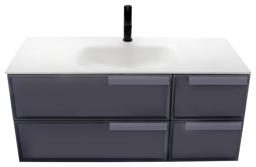 Aquamoon Garda 40" Bathroom Vanity Cabinet, Gray