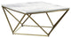 Square Marble Top Coffee Table, White
