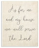 My House Will Serve The Lord Script Typography Wall Plaque Art, 10"x15"