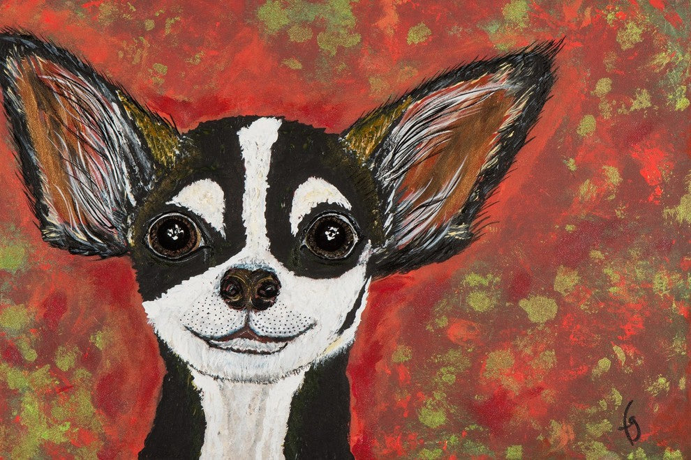 "Lou" Painting Print on Wrapped Canvas, 18"x12"