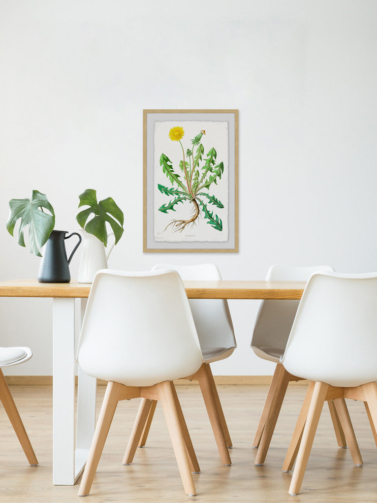 "Yellow Dandelion" Framed Painting Print, 24"x36"