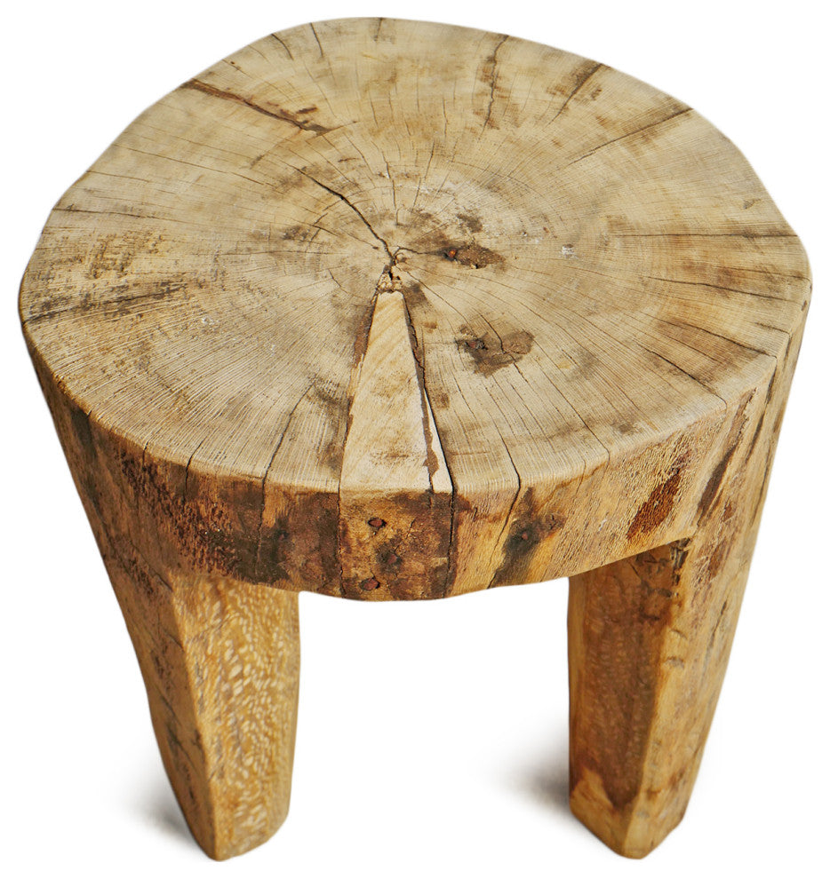 Rustic Naga Three Leg Wood Table 8