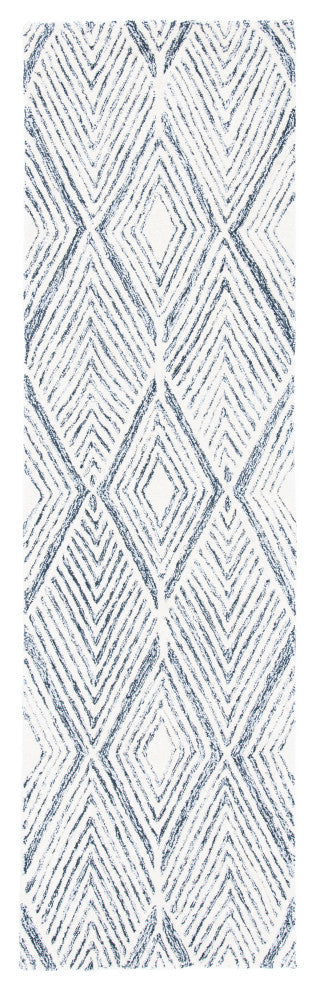 Safavieh Couture Abstract Collection, ABT350 Rug, Ivory/Charcoal, 2'3"x12'