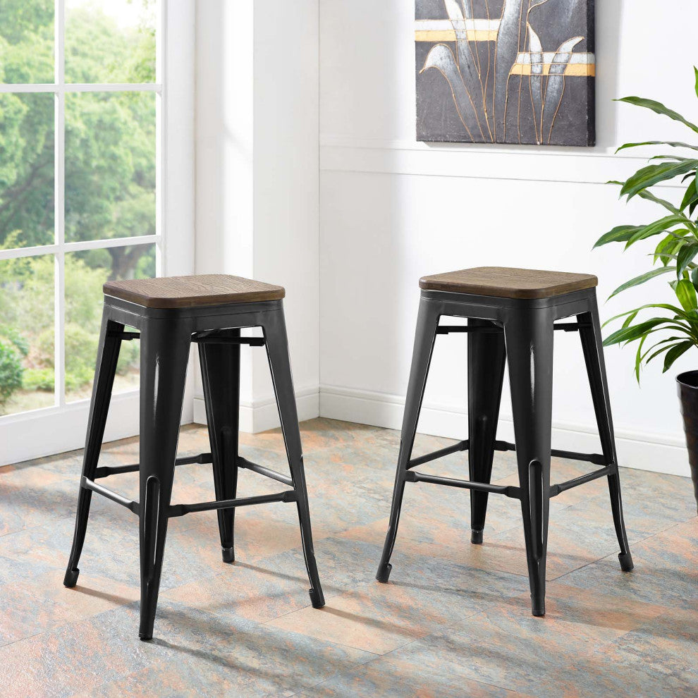 Promenade Counter Stool Set of 2-Black