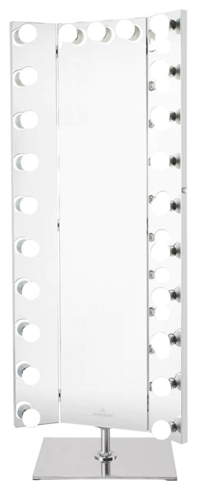Trifecta Full Length Vanity Mirror, Silver