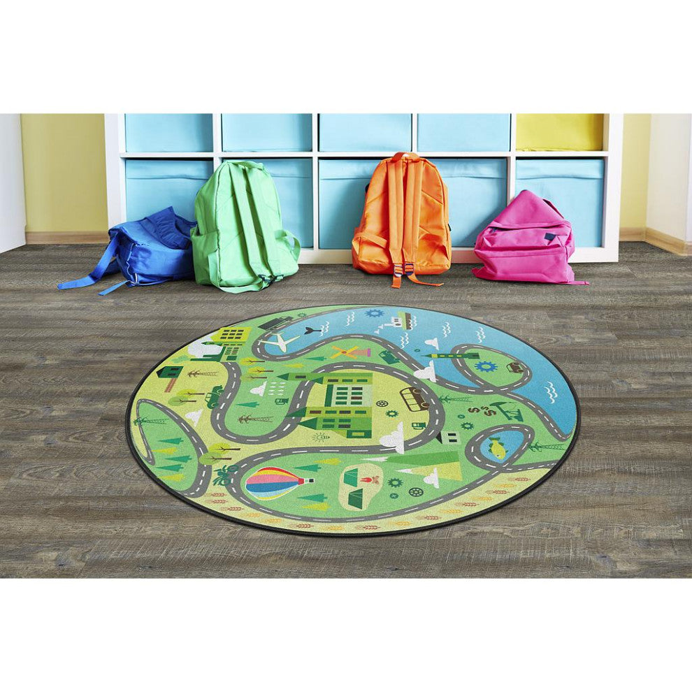 Flagship Carpets FE483-71A 12'RND Ride Along Rug