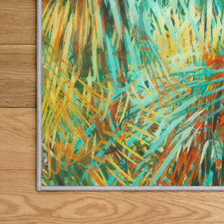 Life of the Party I Abstract Art Area Rug, Power-Loomed, 5'x7.5'