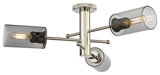 Innovations Crown Point 3 34" Flush Mount Polished Nickel