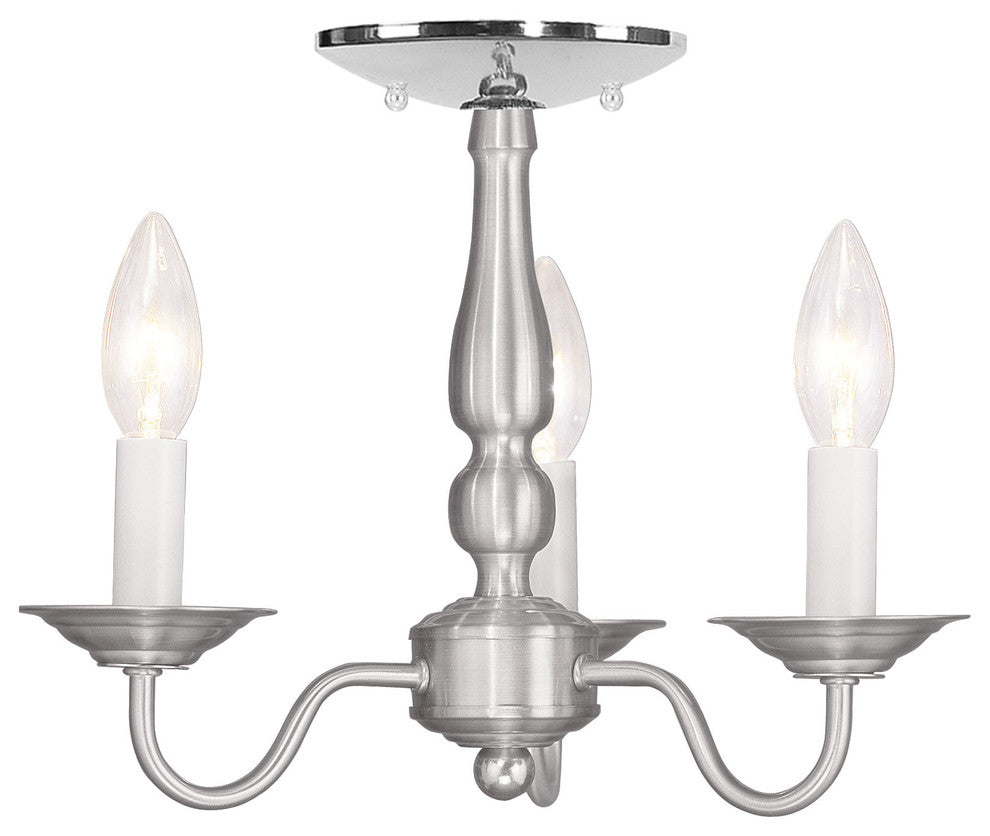 Livex Lighting 3 Light Bn Chain Hang/ceiling Mount - 5009-91