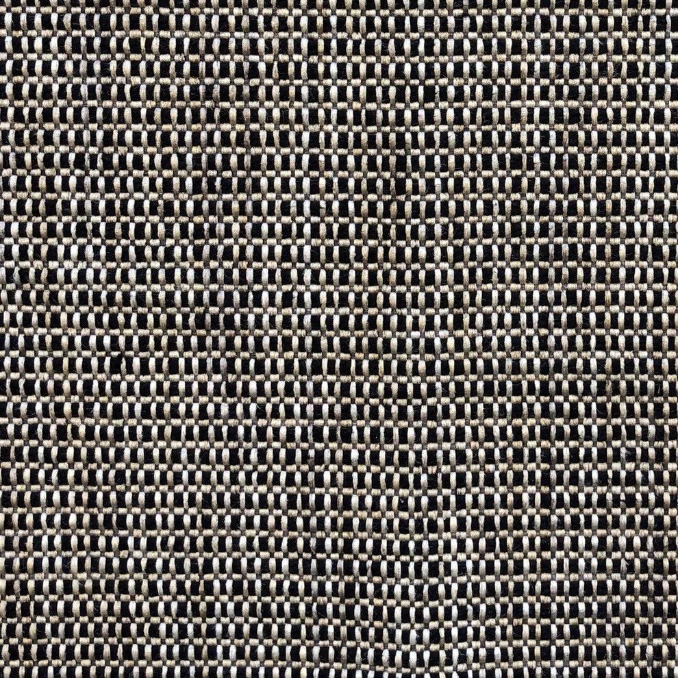 Melbourne Beige and Black Luxury Throw Pillow, 12"x20"