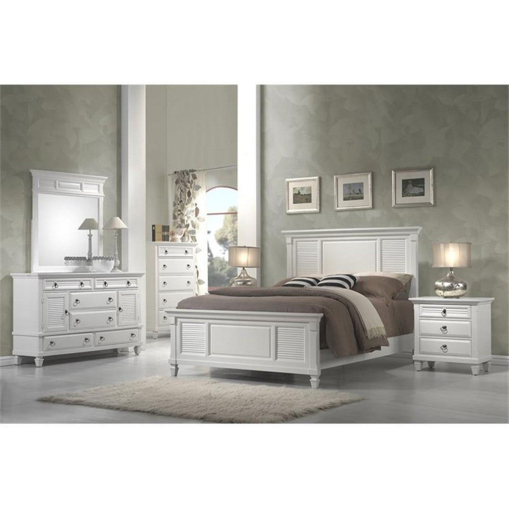 Winchester 3 Drawer Nightstand, White